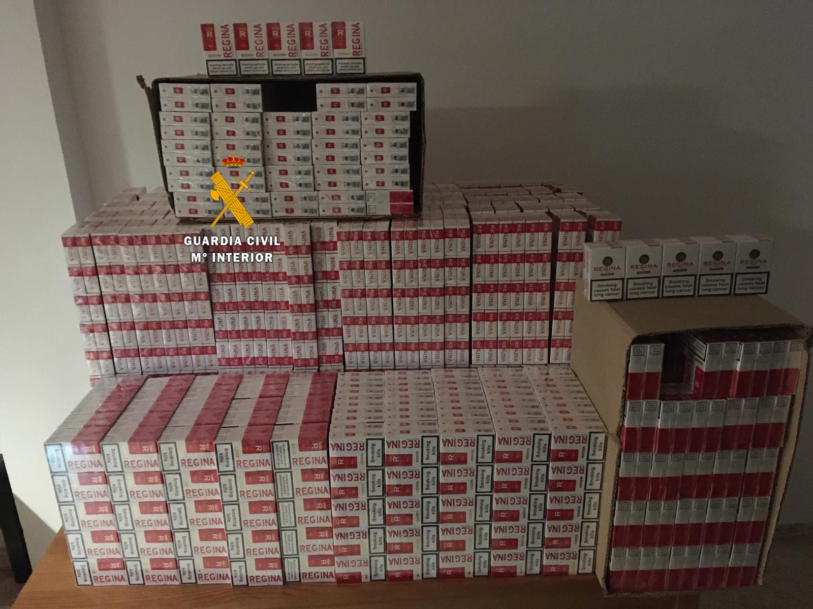 Las cajetillas de tabaco intervenidas.