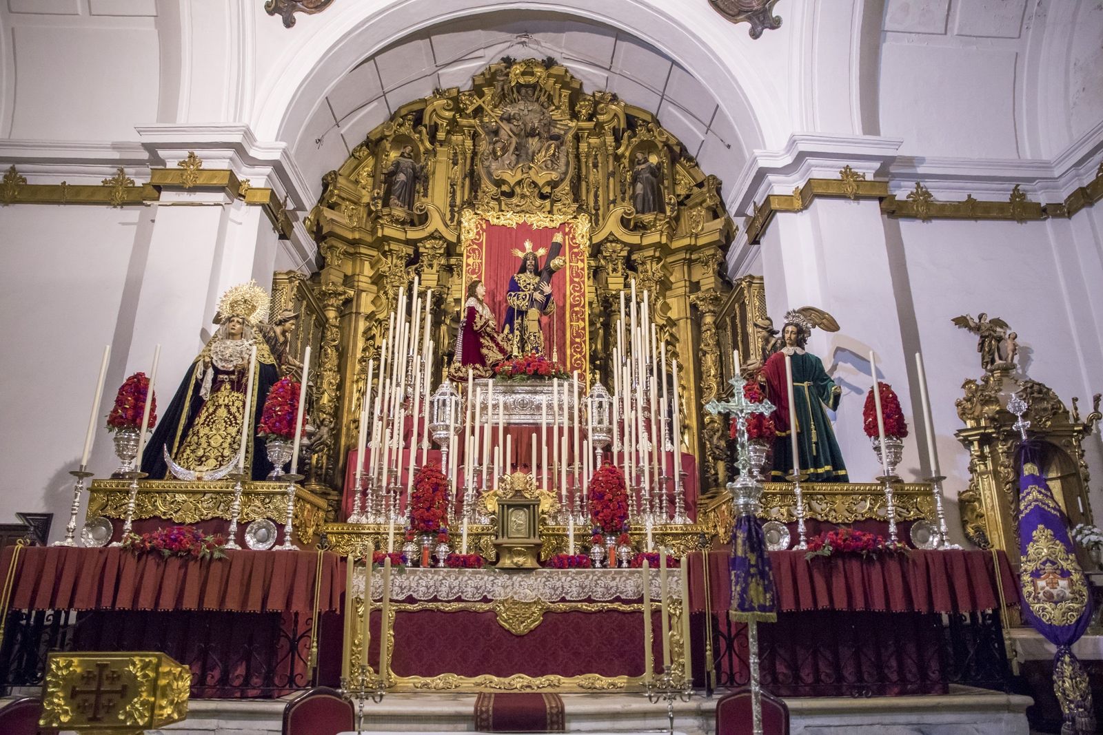 Altar del quinario de esta Cuaresma de la cofradía del Nazareno
