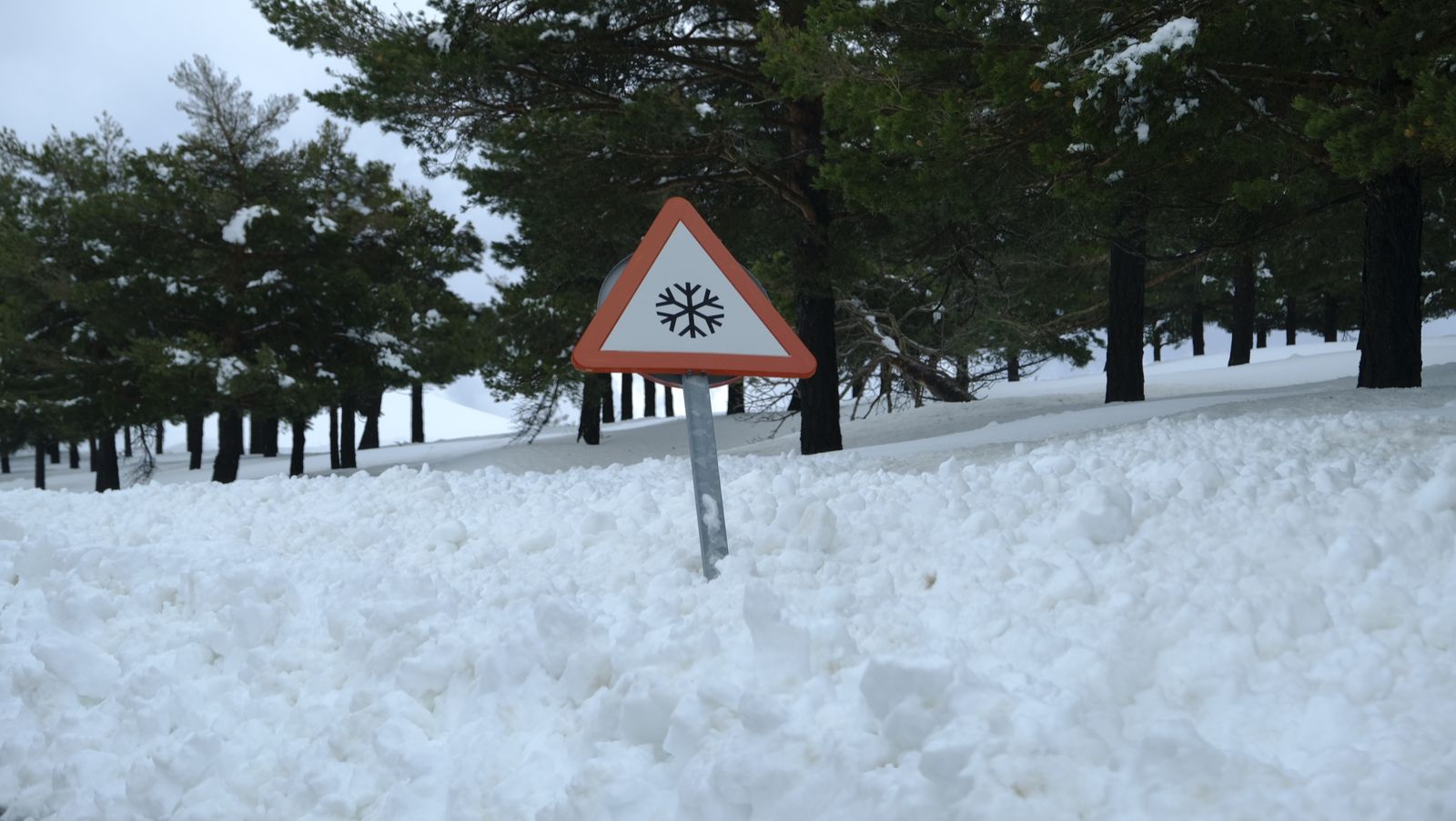 Imágenes del temporal de nieve en la provincia de Almería.