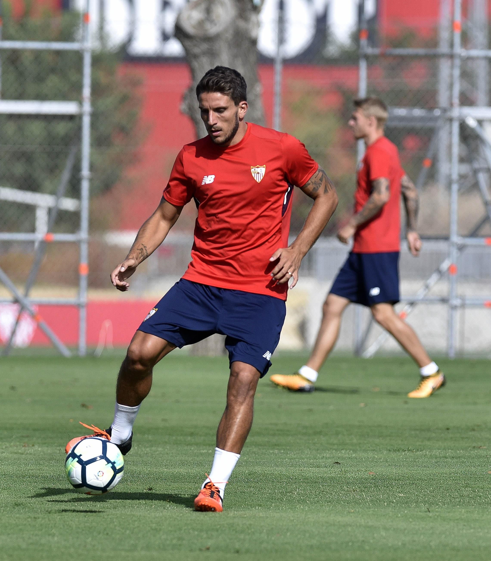 Carriço, en el entrenamiento de ayer.