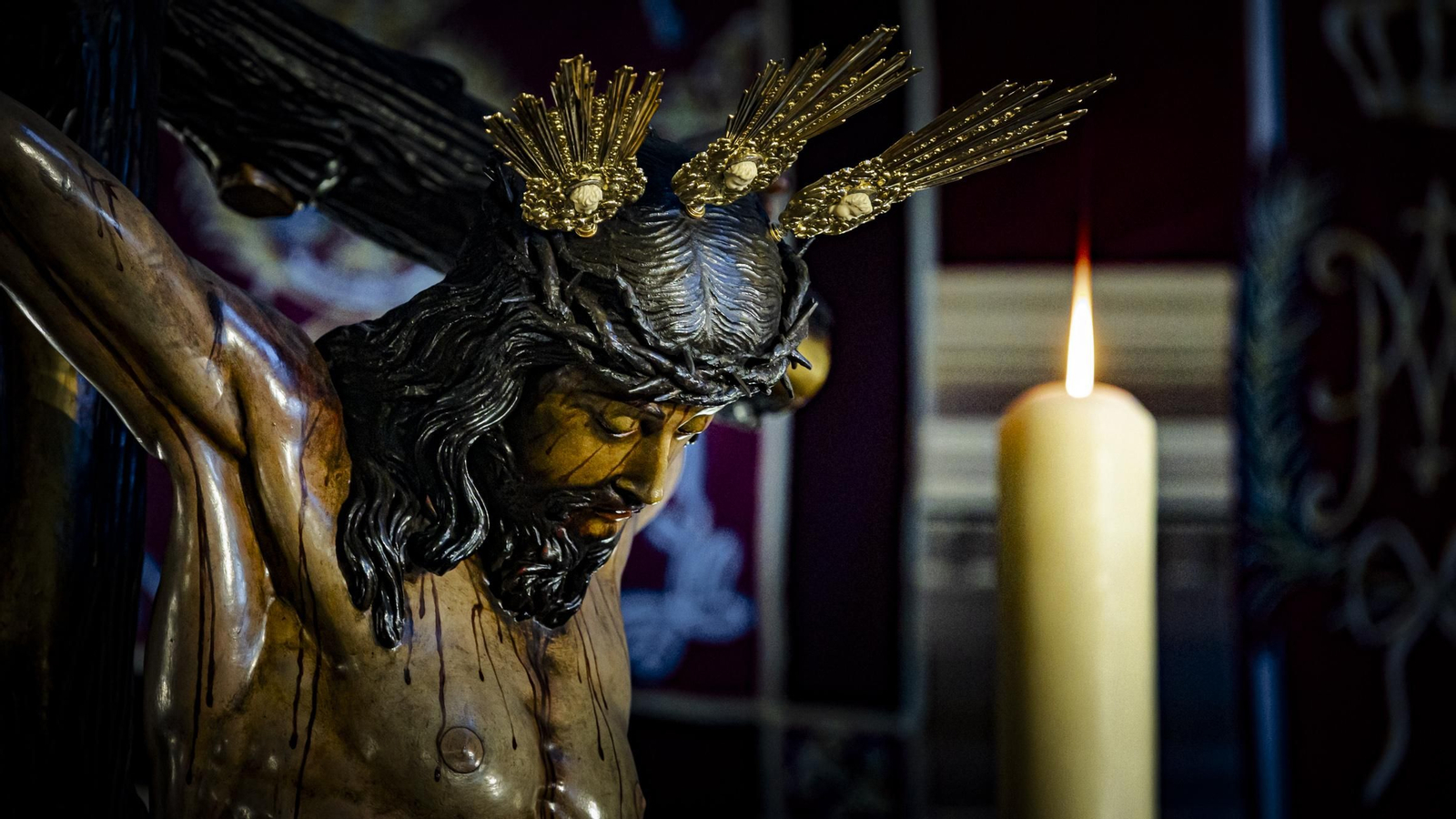 Las imágenes del Cristo de la Misericordia de la cofradía de La Palma después de su restauración