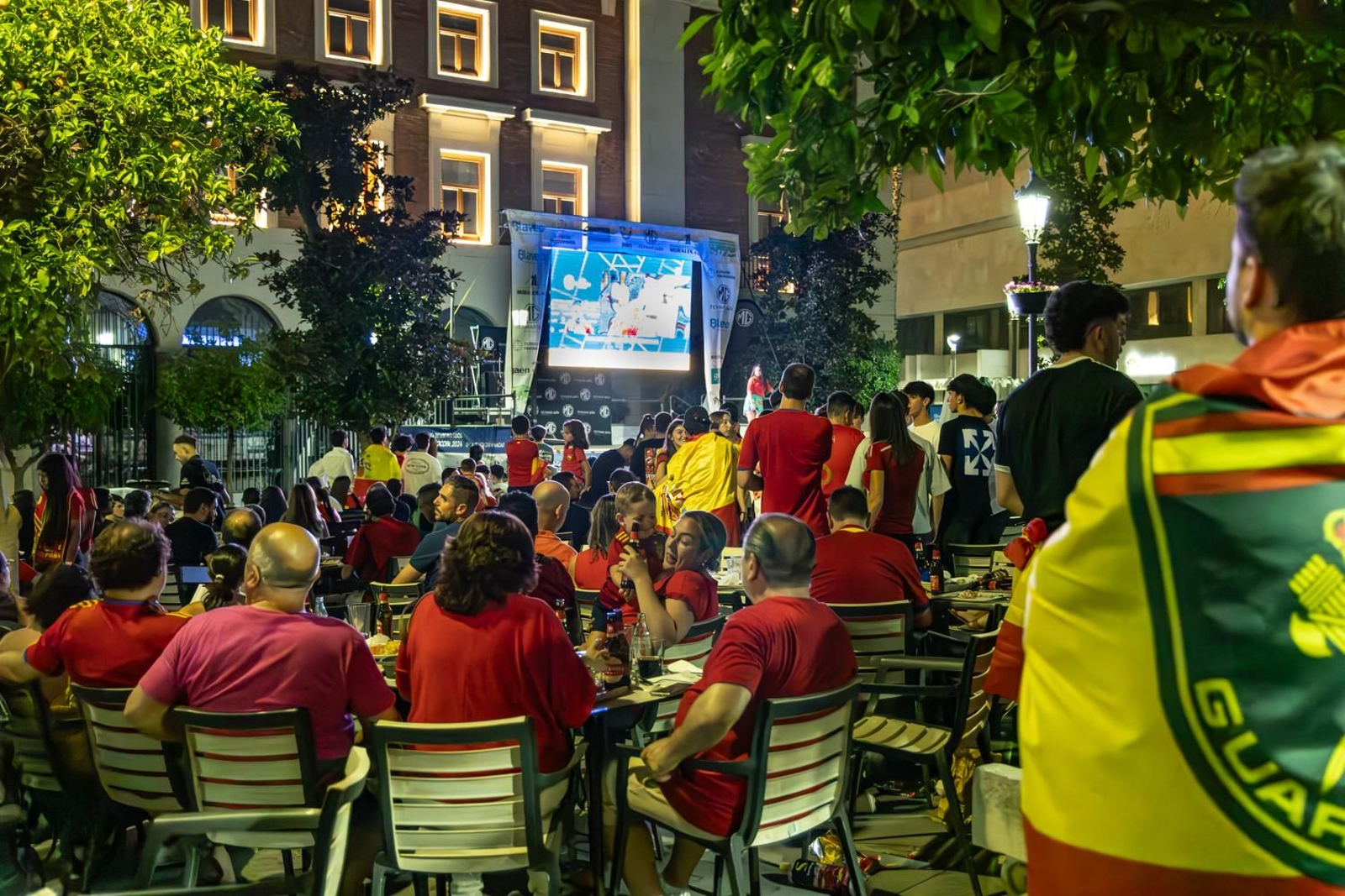 La euforia jiennense por la victoria de España, imágenes