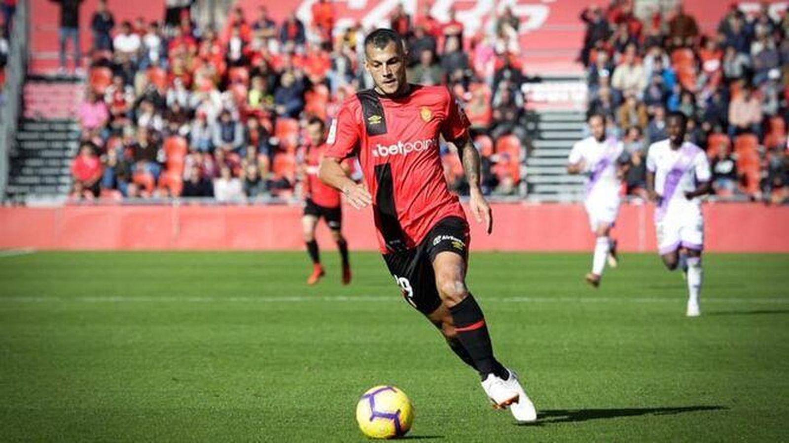 Stoichkov, en un partido con el Real Mallorca