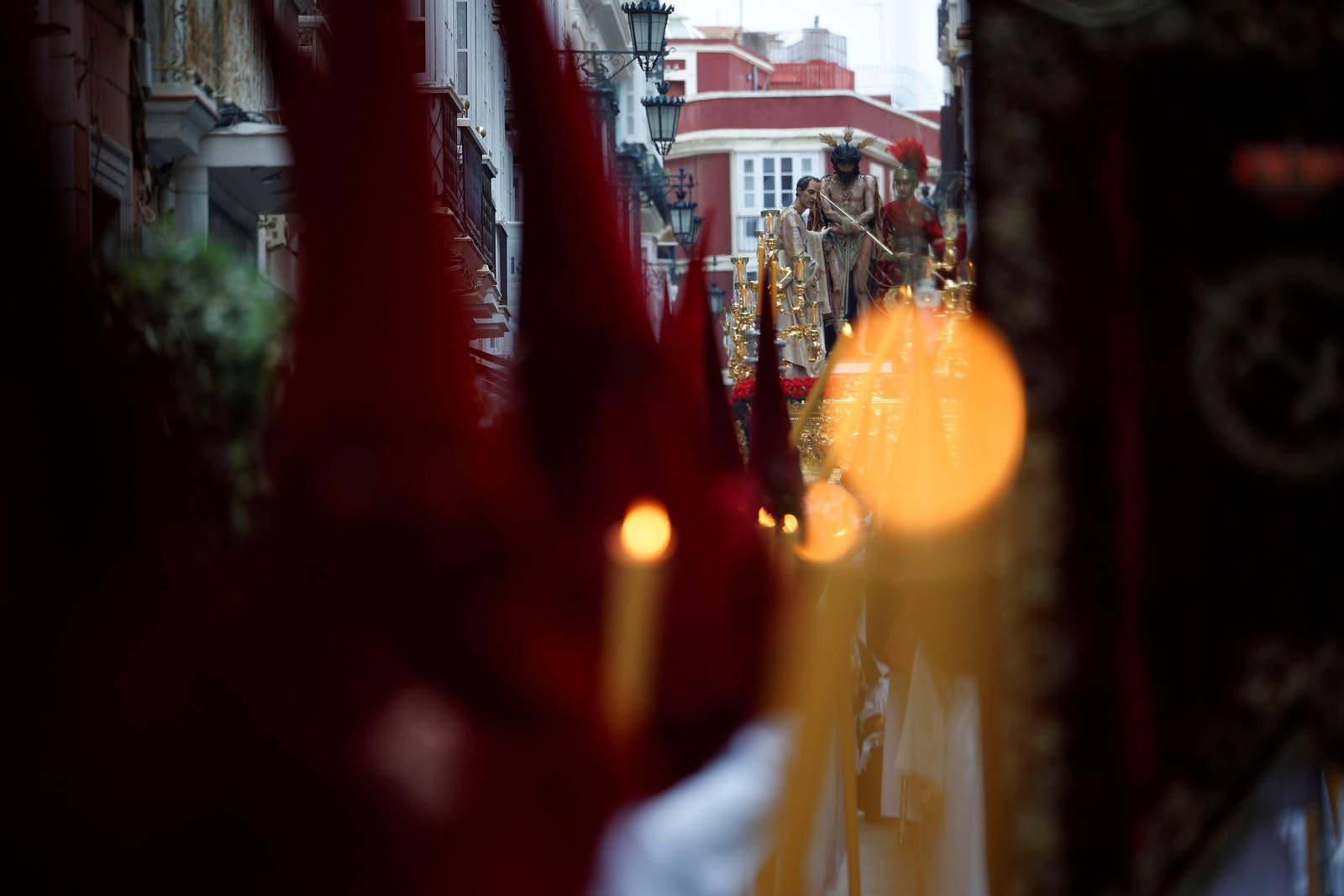 Las imágenes de la cofradía de Ecce Homo  en la Semana Santa  de Cádiz 2023