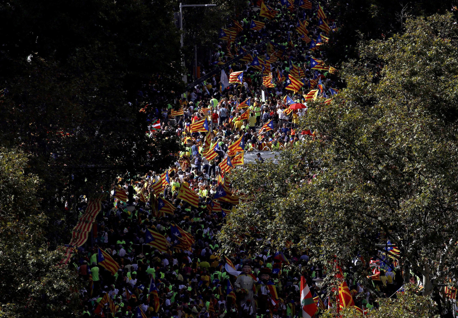 La manifestación independentista de la Diada, en imágenes