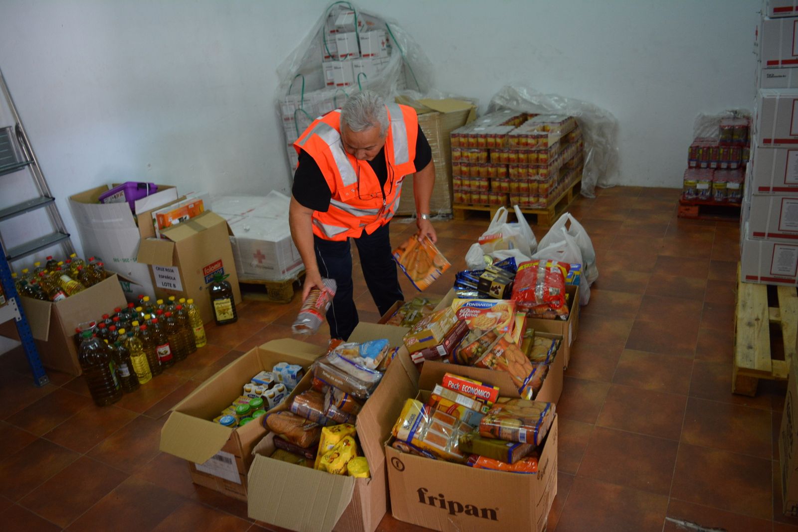 Donaciones de voluntarios de Chiclana.