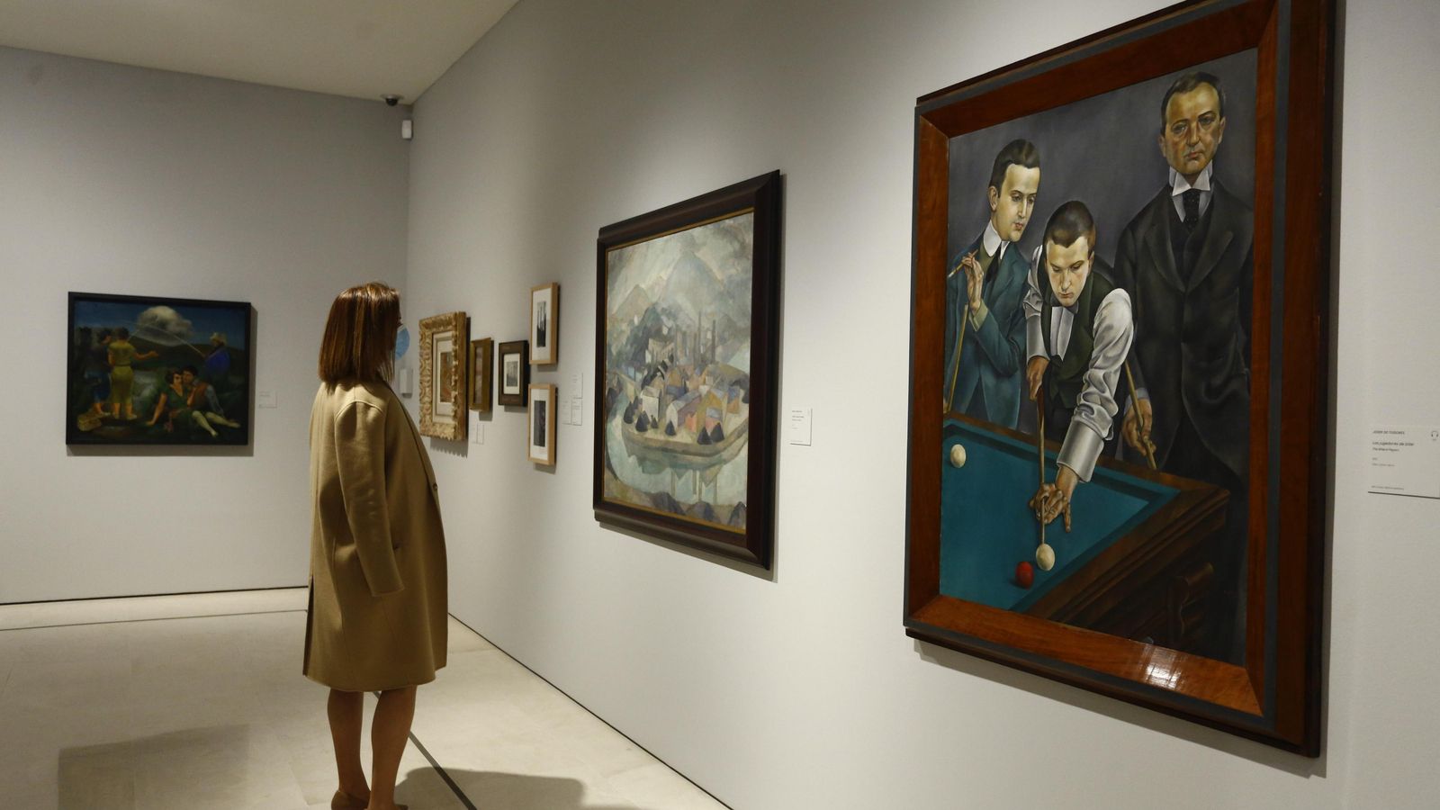 'Jugadores de billar' de Togores, en primer término.