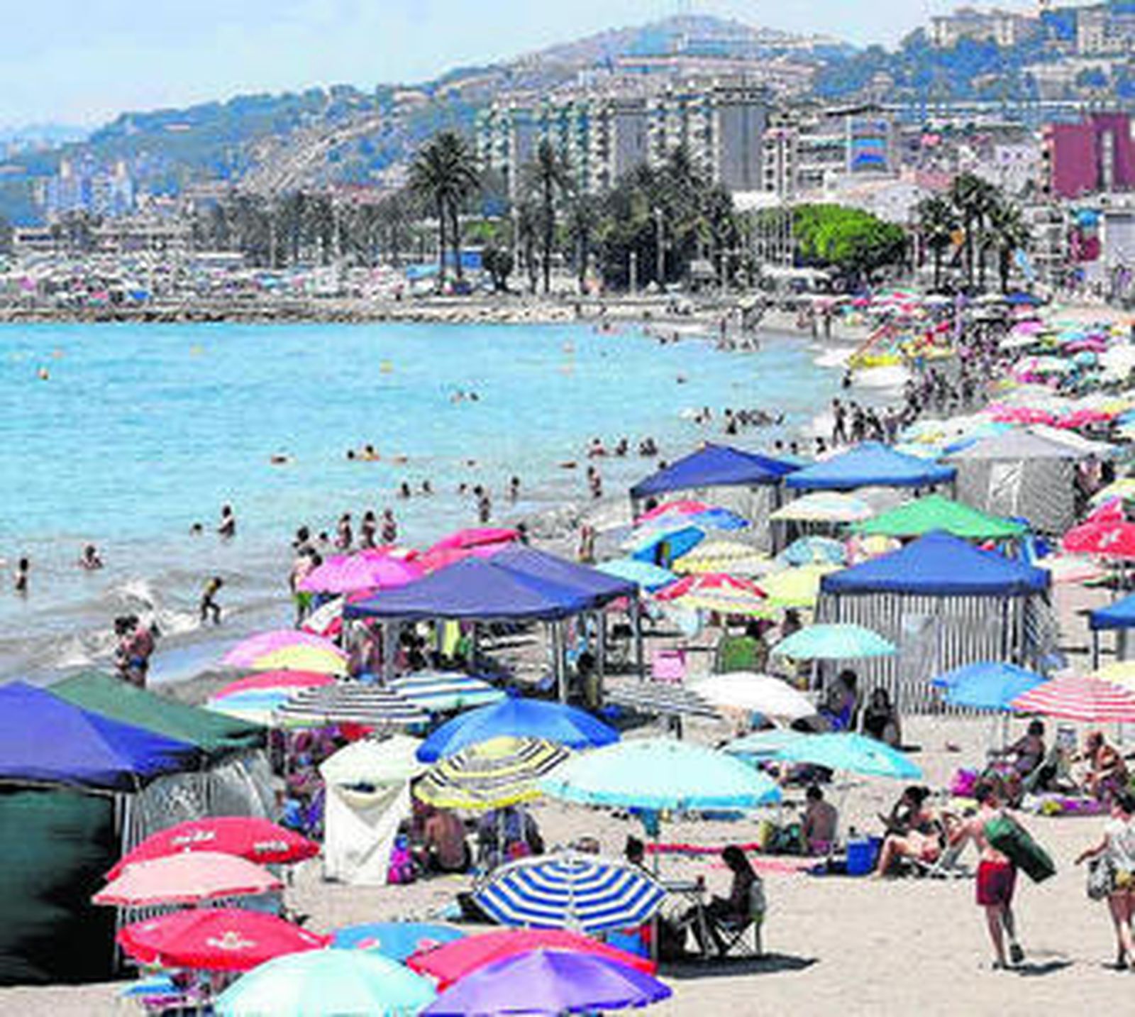 La playa del Palo, en la costa malagueña-