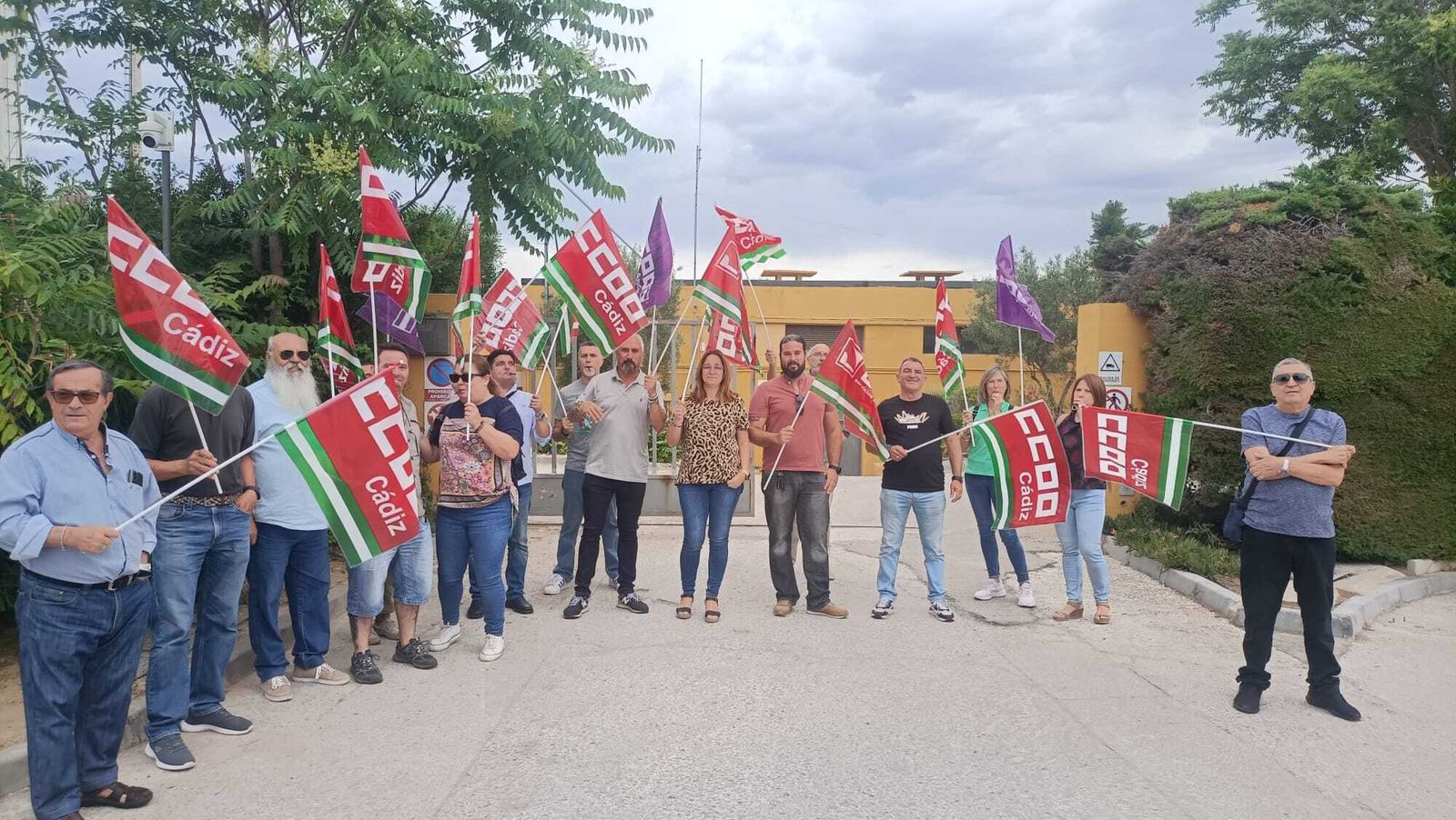 La concentración convocada por el CCOO.