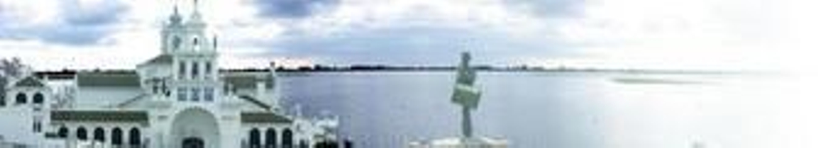 El Simpecado de Huelva, a las puertas mismas de la ermita del Rocío.