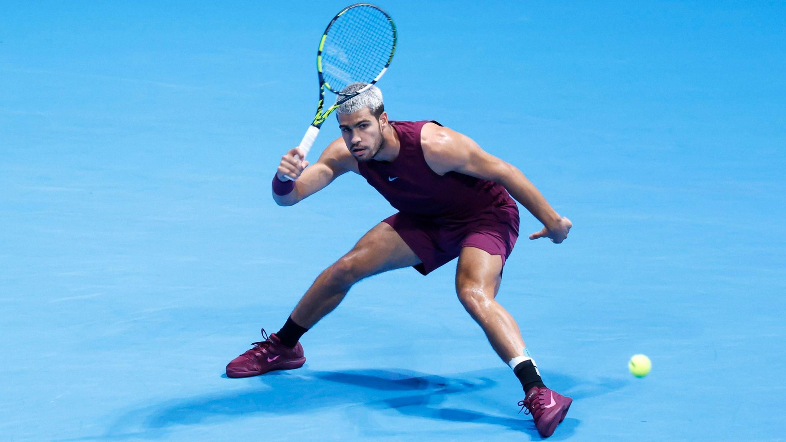 Alcaraz, durante la final de Tokio este martes