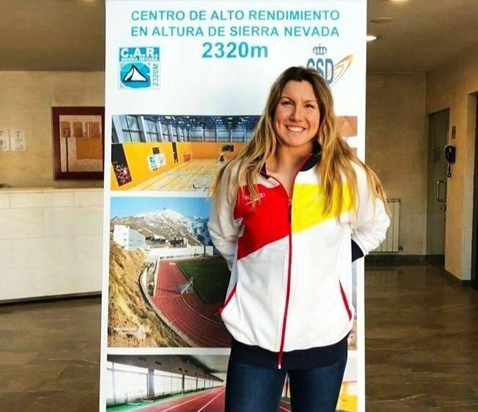 Paula Ruiz, en la concentración con España