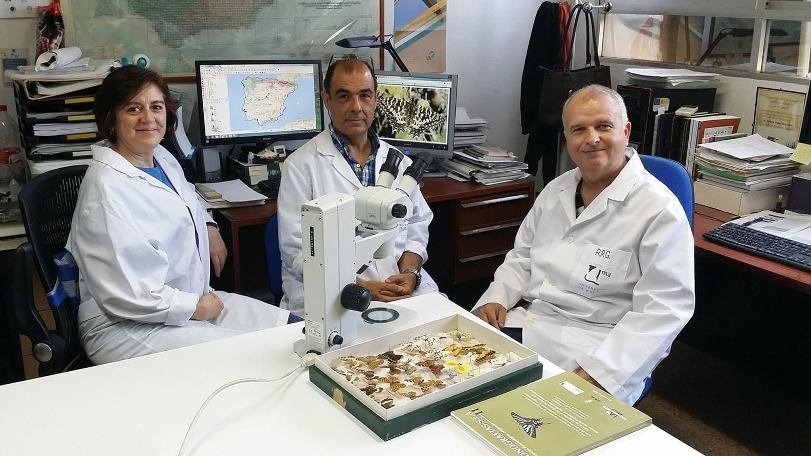 Los tres investigadores de la Universidad de Málaga.