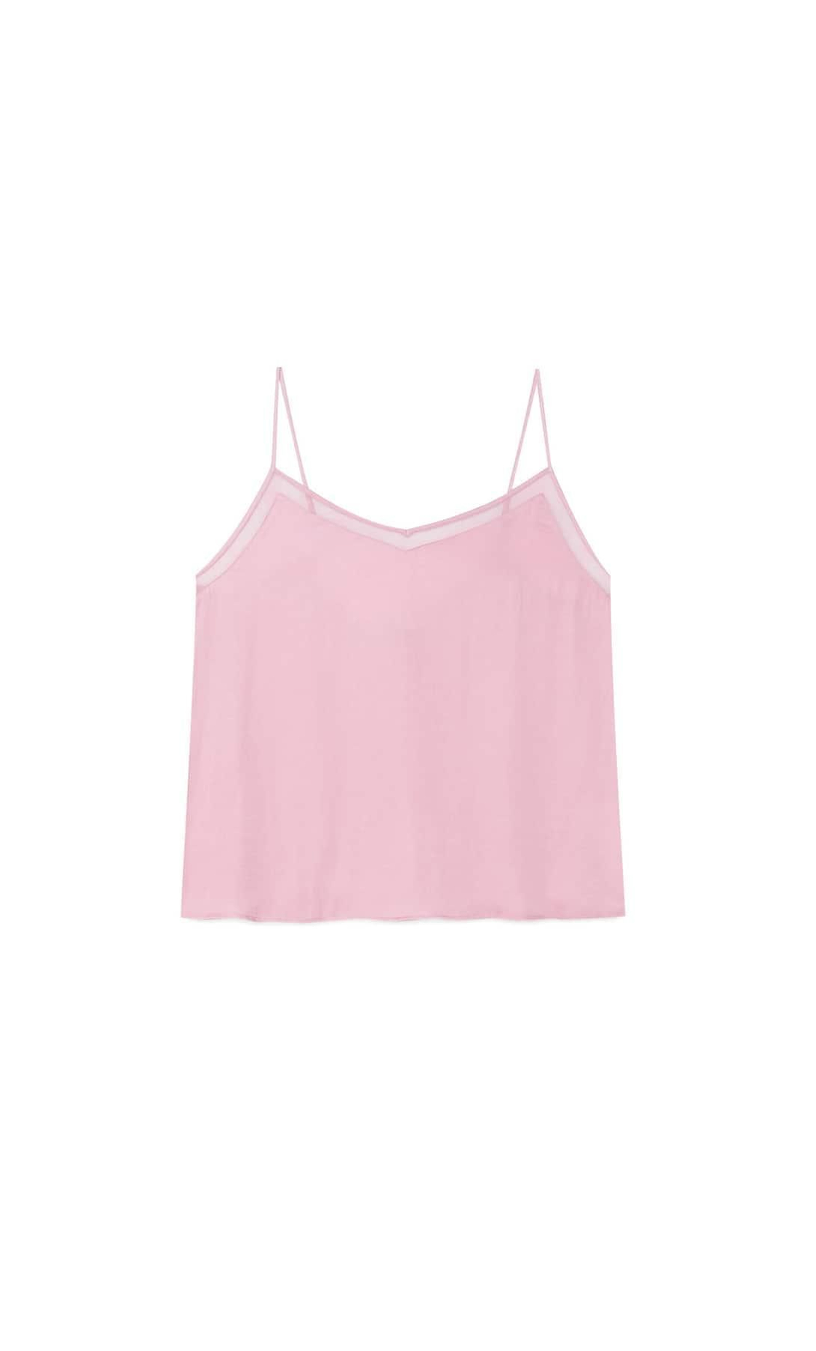 Top de color rosa de Stradivarius.