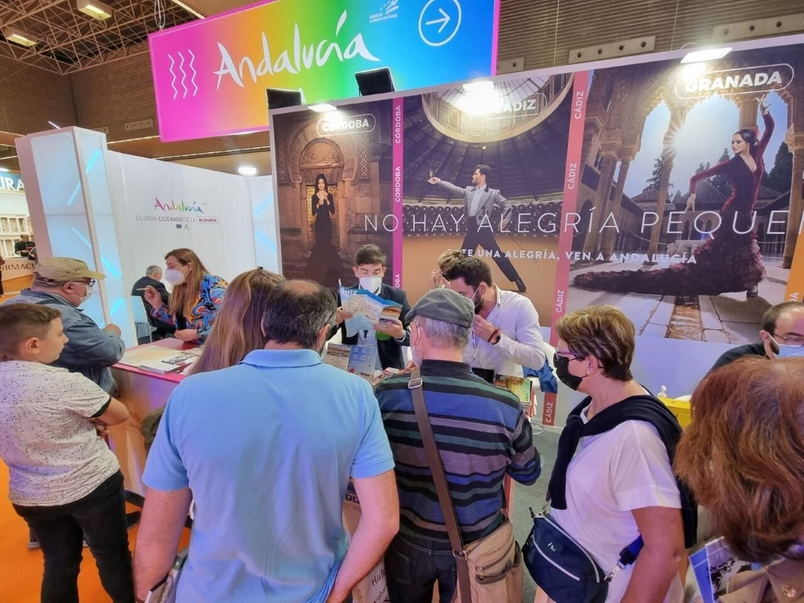 El estand de Andalucía donde se ubica la información sobre Cádiz.