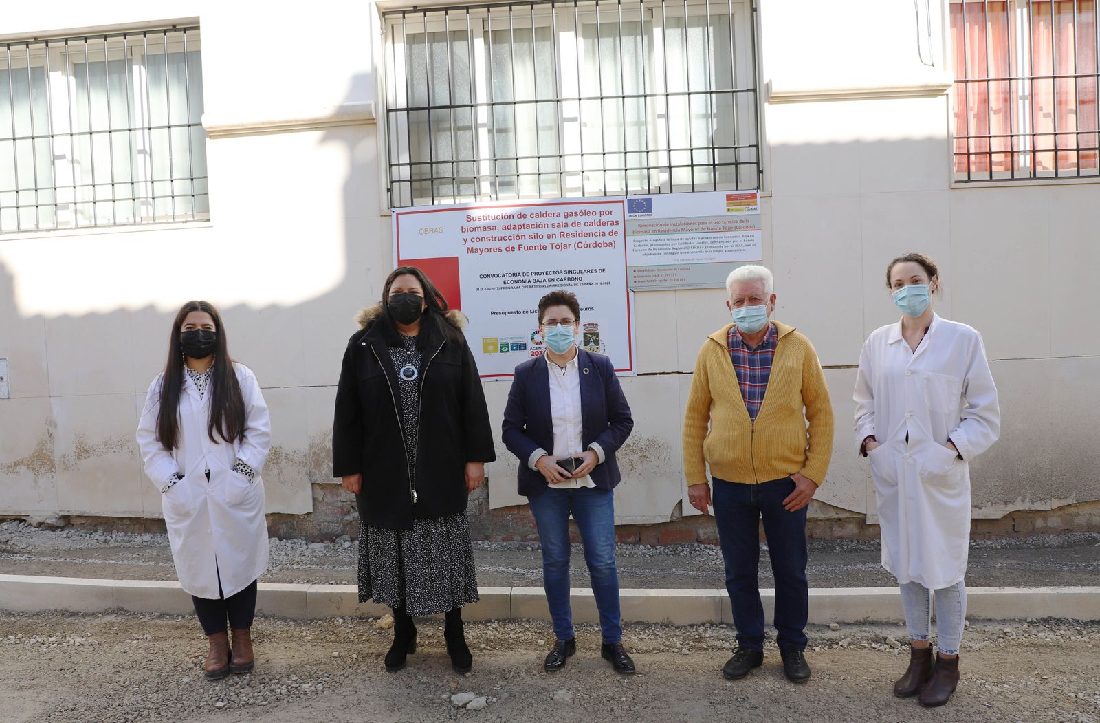 Recepción de la nueva caldera de la residencia de mayores.