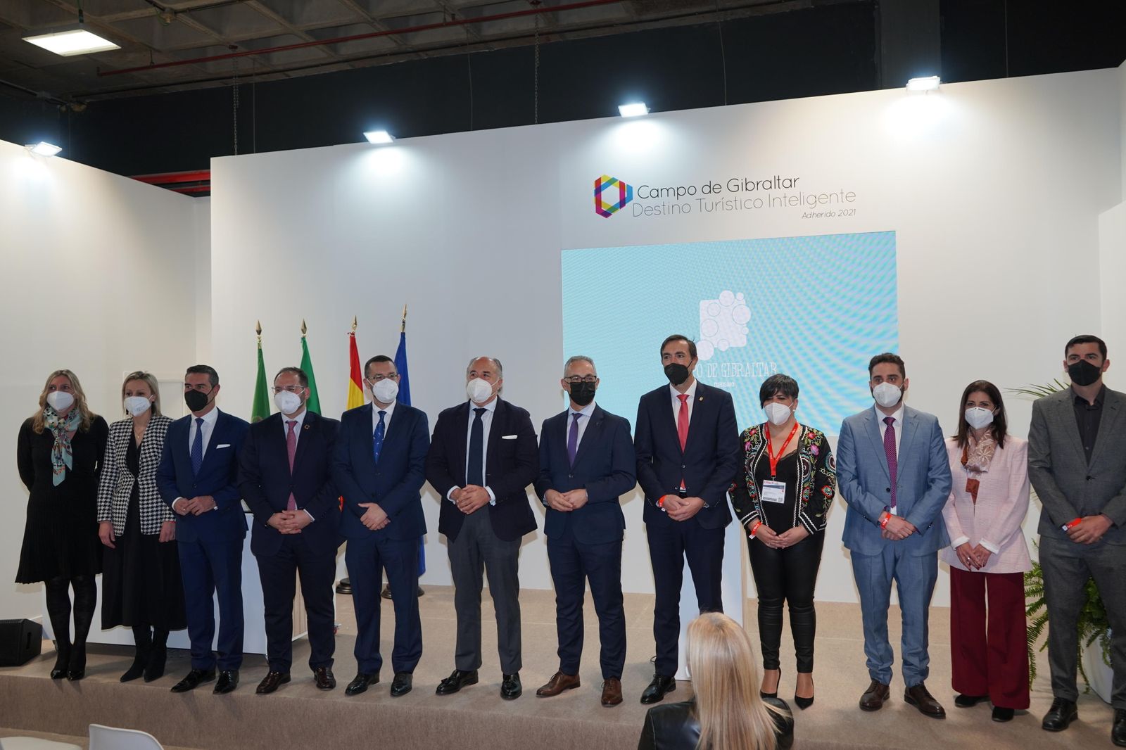 Los alcaldes y delegados de Turismo del Campo de Gibraltar, en Fitur.