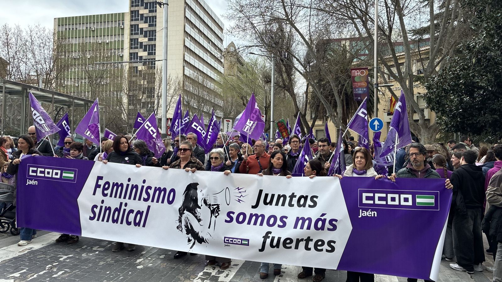 Manifestación del Día de la Mujer en Jaén.