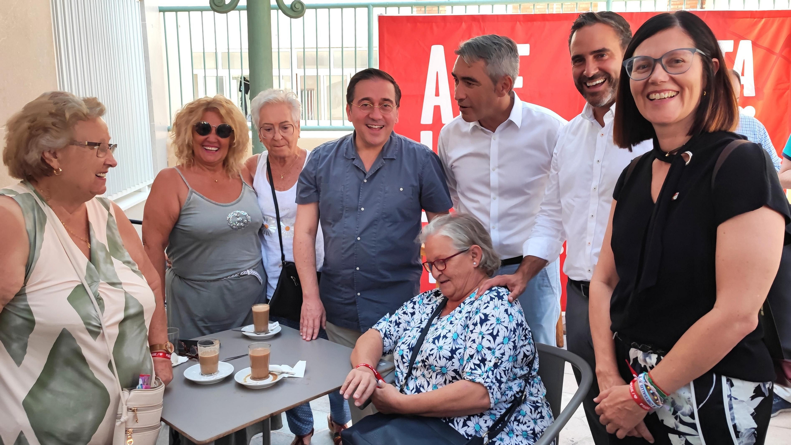 El ministro de Exteriores, José Manuel Albares, en un acto de campaña en Benalmádena.
