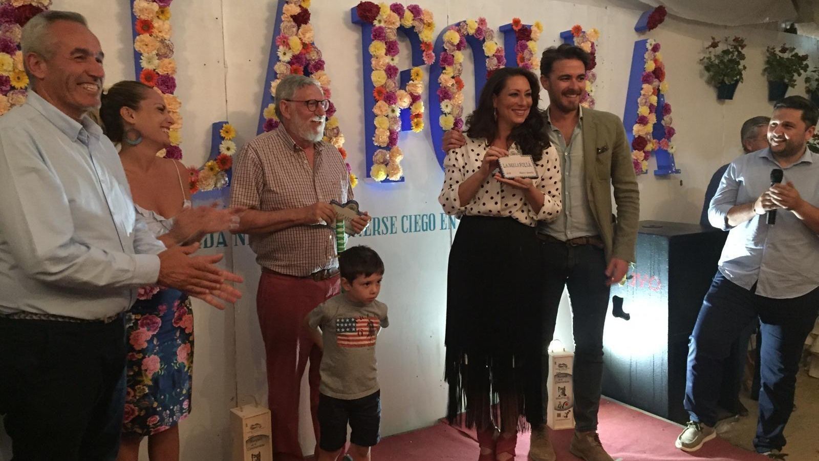 Entrega de los premios Malafollá en la caseta del mismo nombre