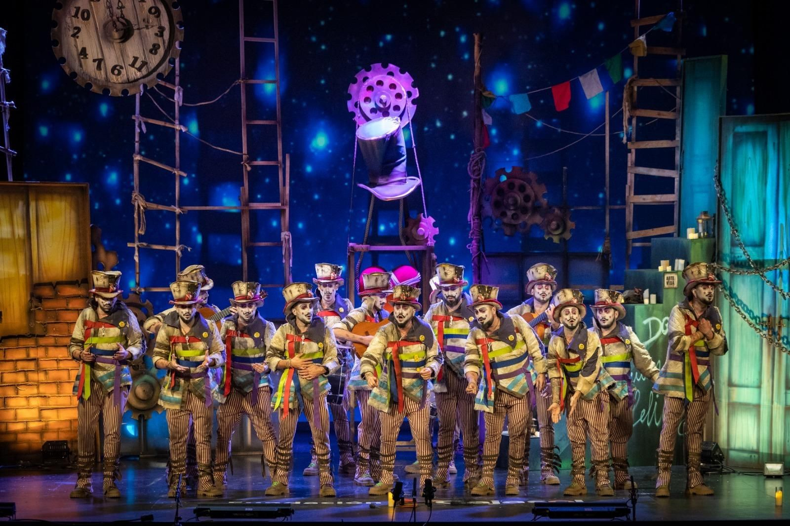 La puesta en escena de la comparsa 'Donde fuimos felices'.