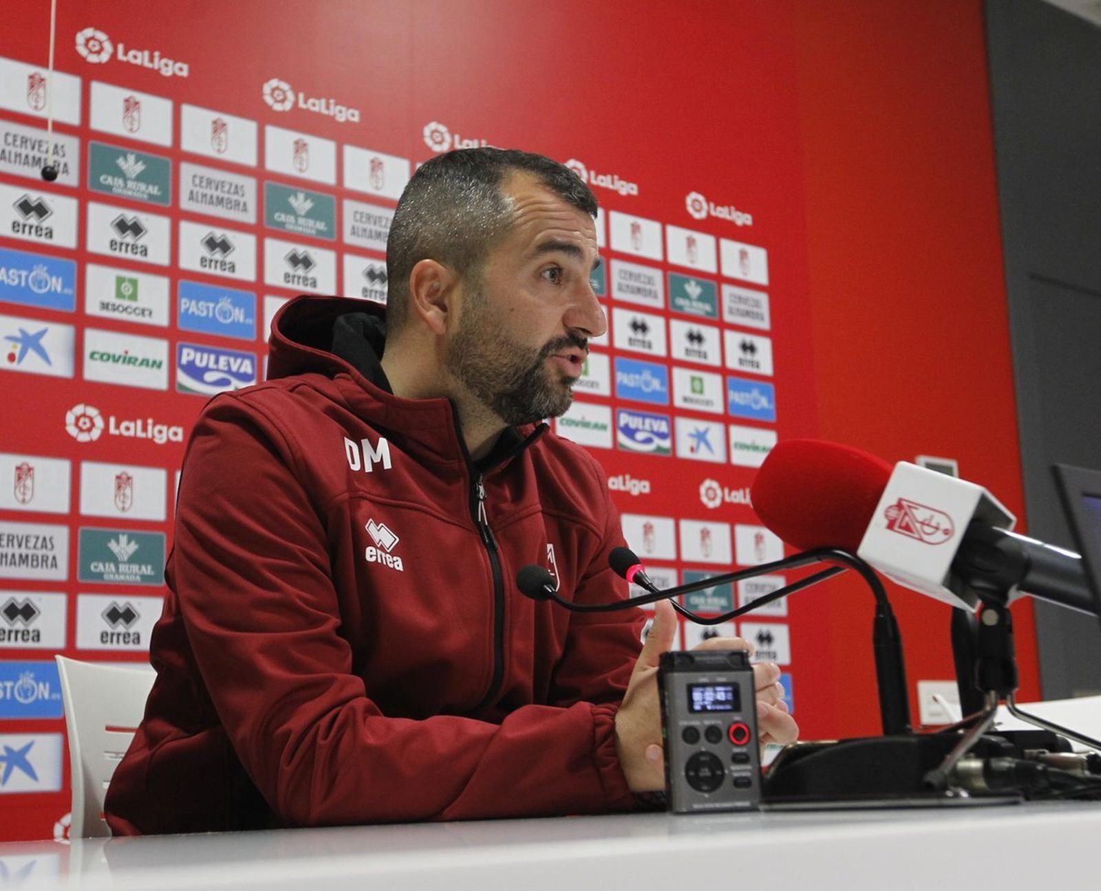 Diego Martínez, durante su comparecencia previa al partido ante el Tenerife