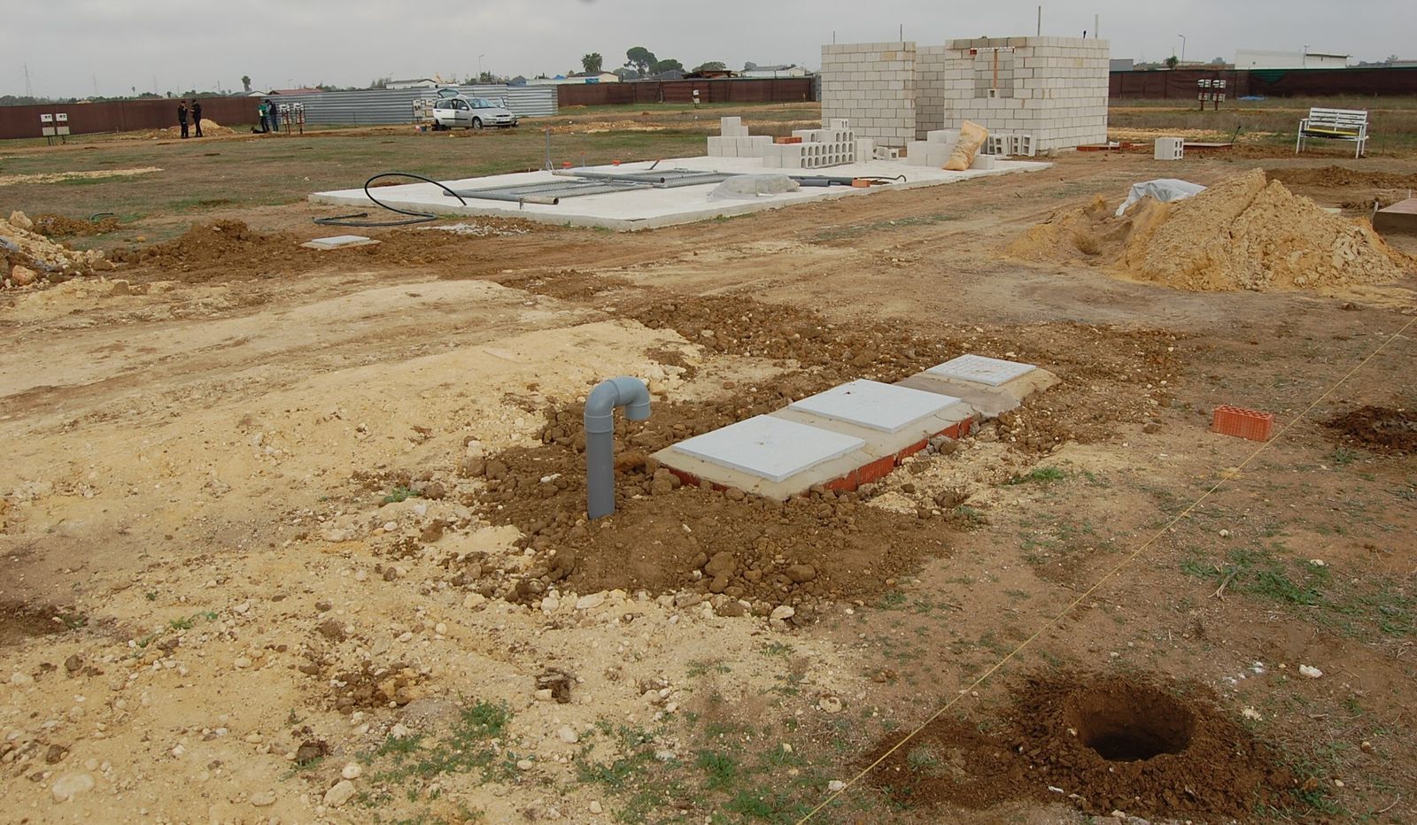 Terreno donde se ha detenido la parcelación.