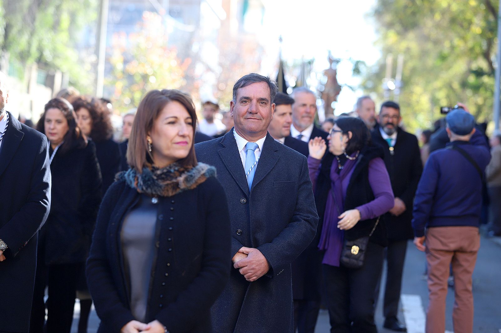 Imágenes del ambiente en la procesión de San Sebastián