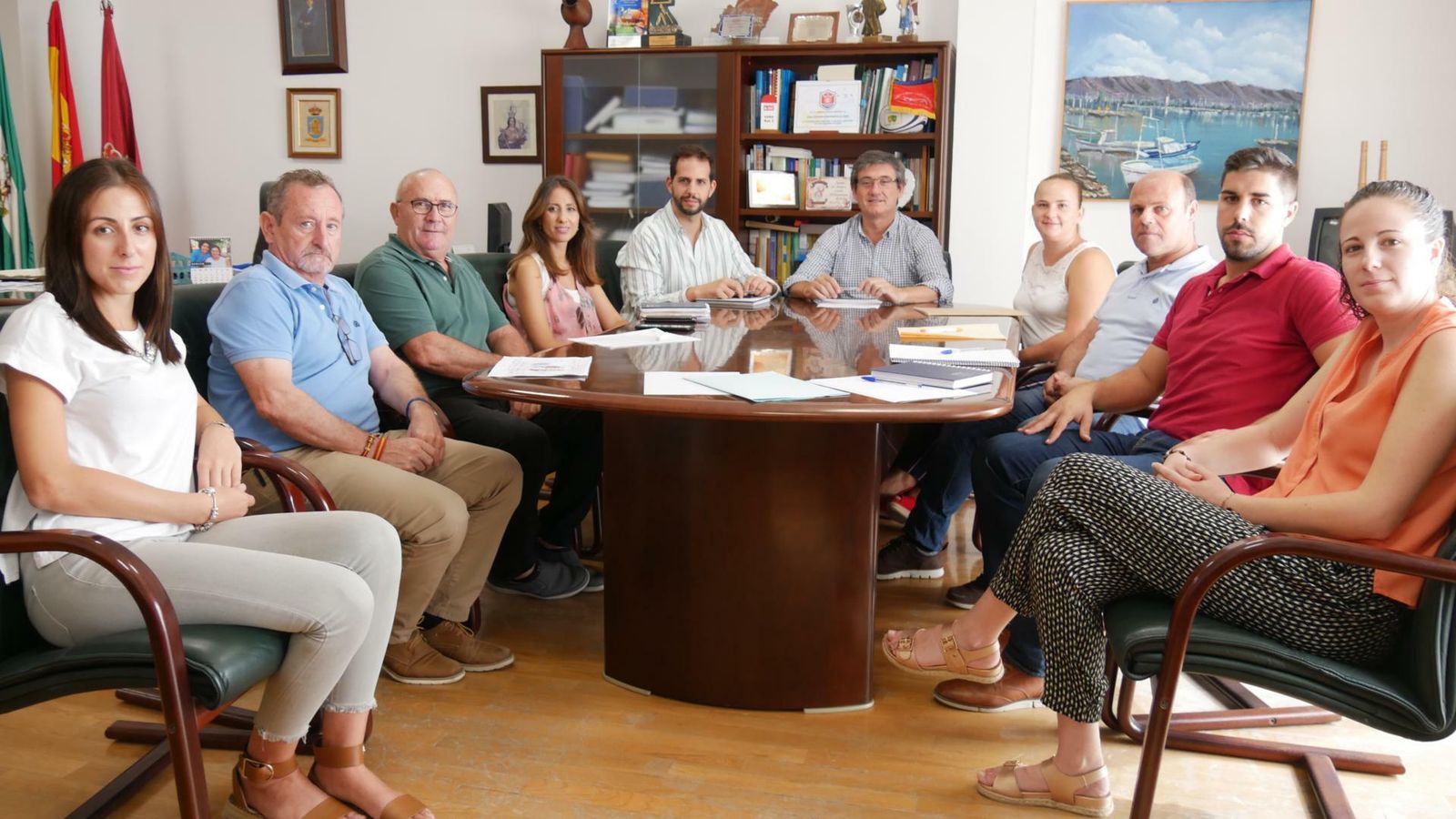 El equipo de Gobierno del Ayuntamiento de Adra.