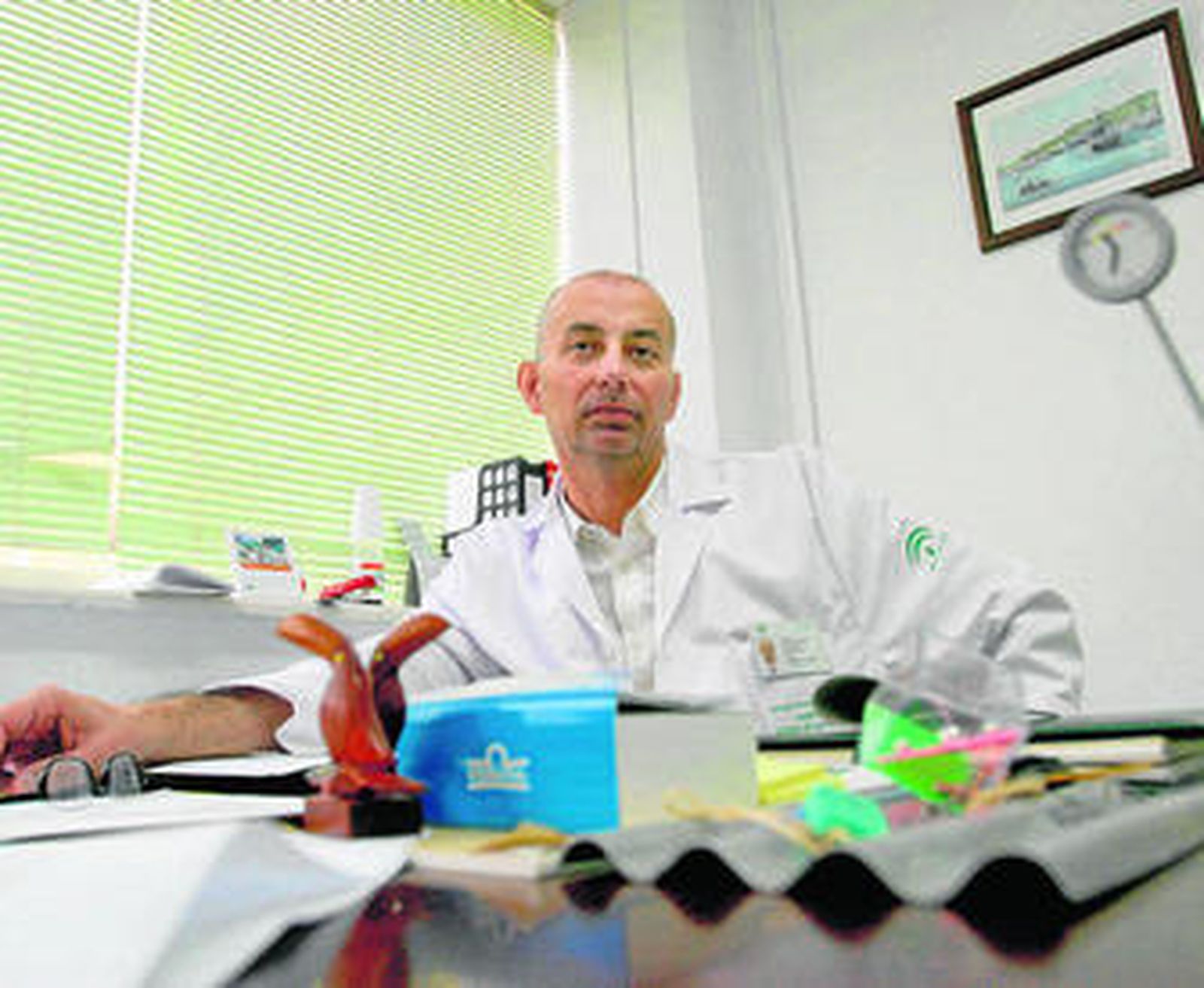 Javier Estebaranz, en el Hospital Clínico.