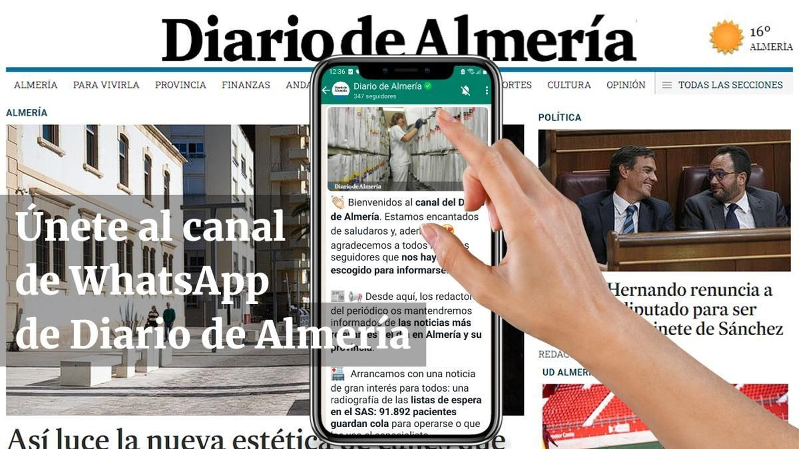 Diario de Almería estrena canal en WhatsApp: síguenos para informarte de lo que pasa en la provincia