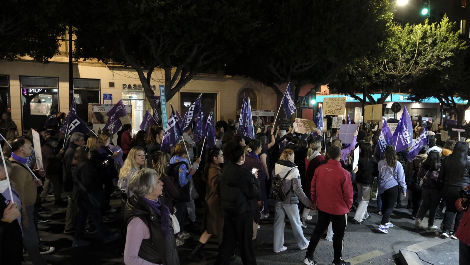 Imágenes de las manifestaciones por el Día de la Mujer en Almería