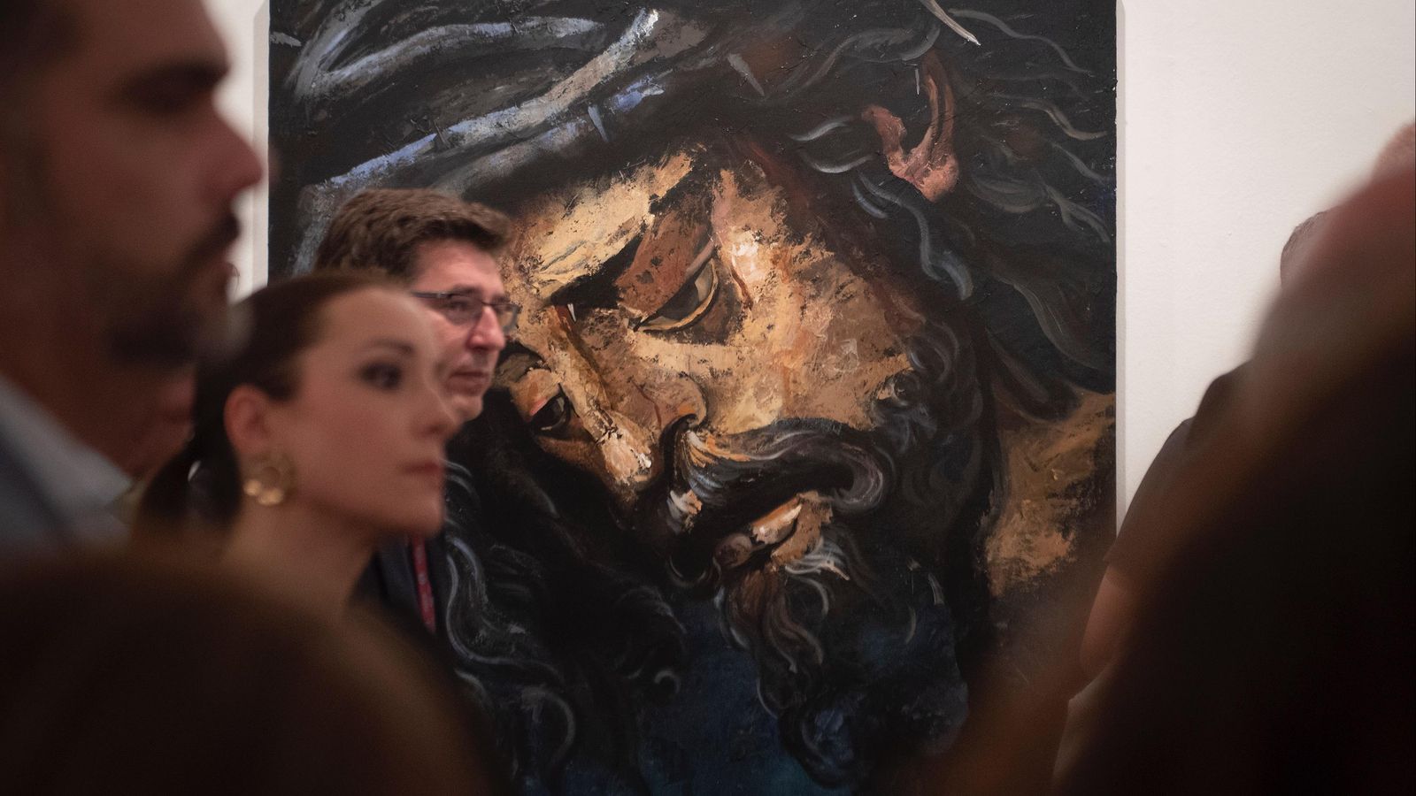 Un momento de la inauguración de la exposición.