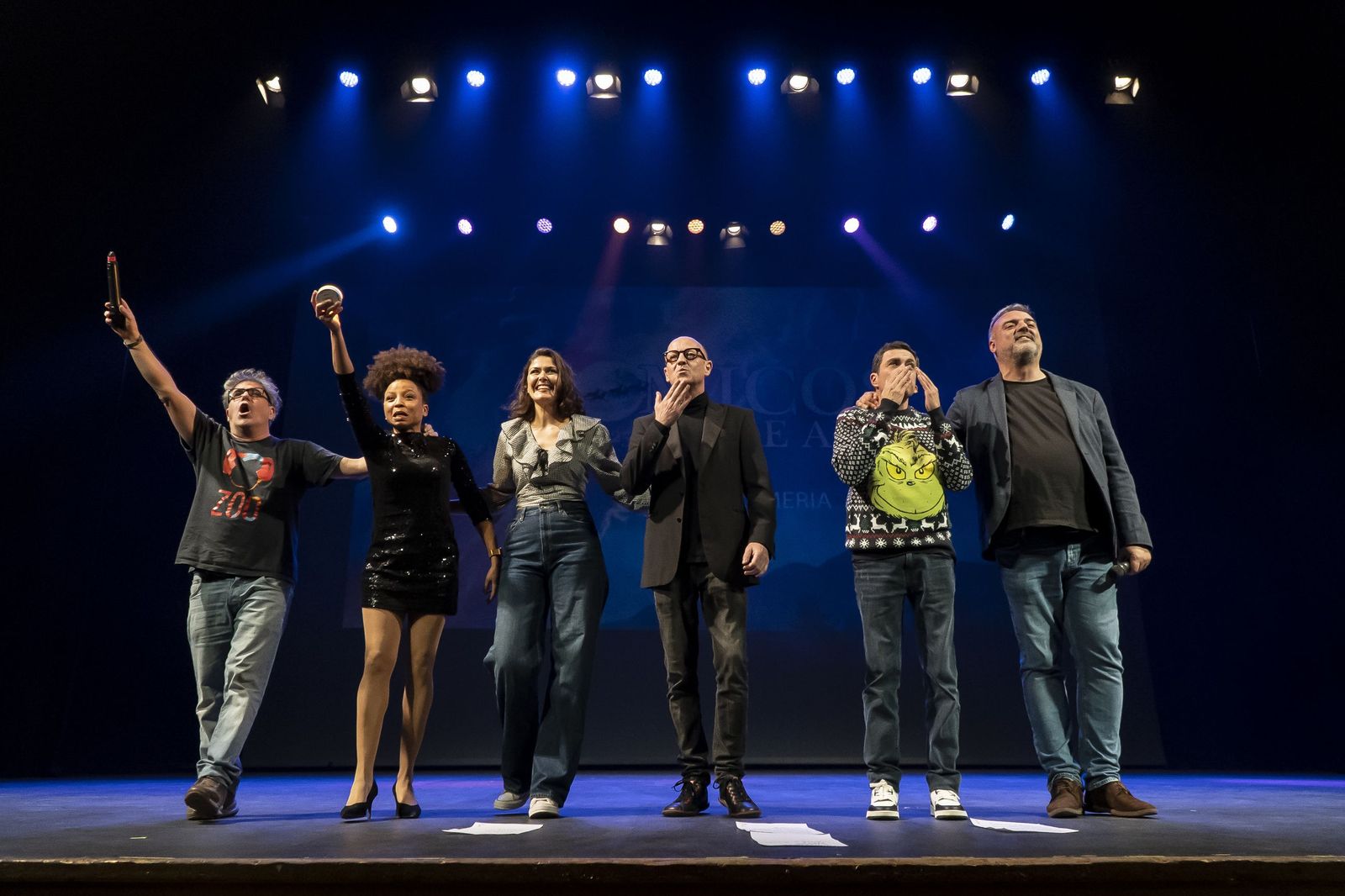 Pepe Céspedes, Makeba, Antonia Triviño, Kikín Fernández, Álvarito y Paco Calavera.
