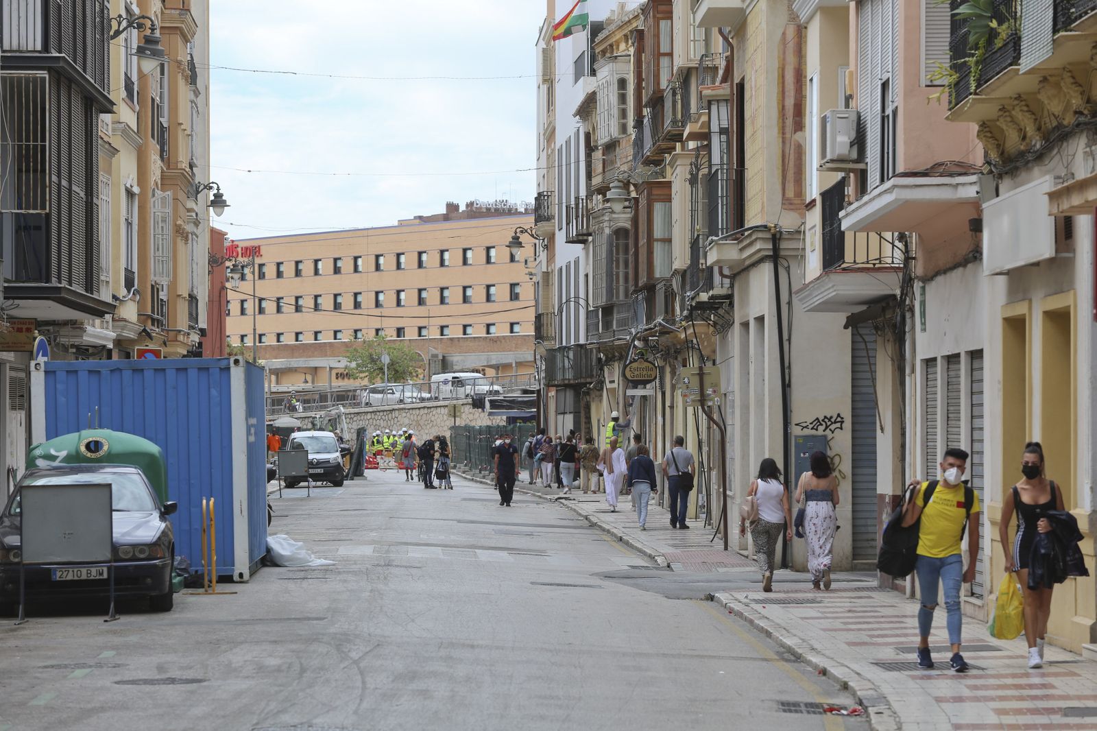 La calle Carretería de Málaga ya está en obras, en fotos