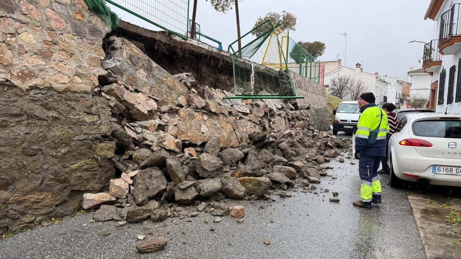 Los efectos de la borrasca en un colegio de Jeréz del Marquesado