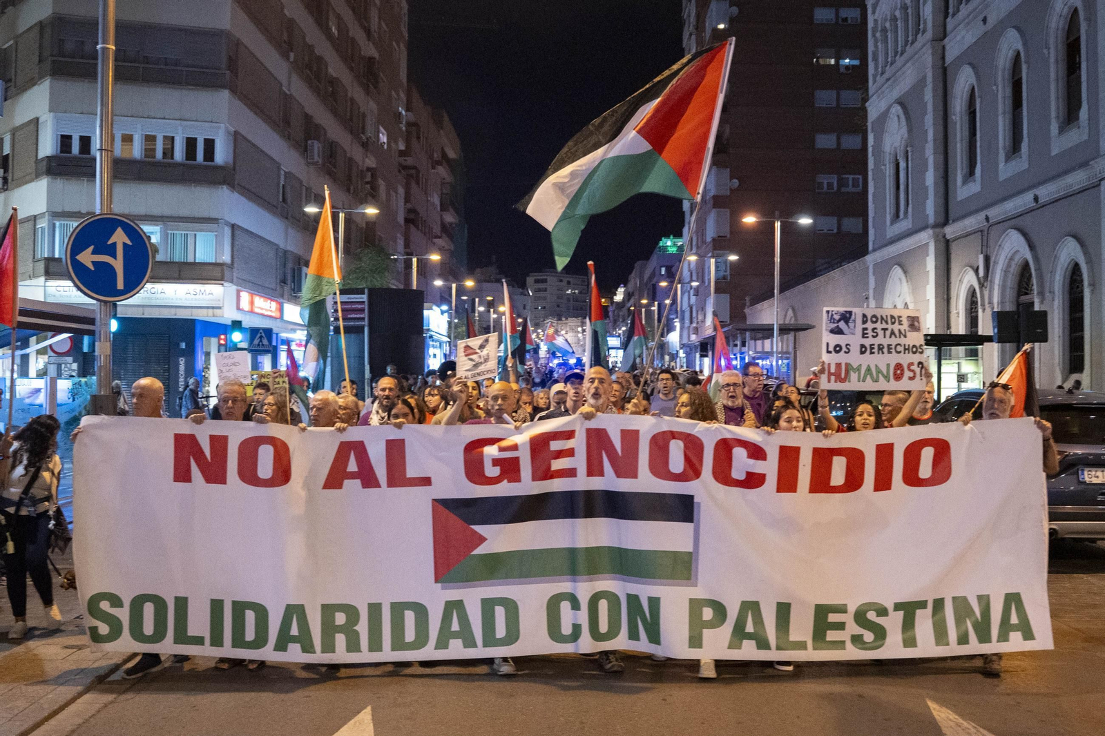 La Plataforma Almería por Palestina se manifiesta por la situación en Gaza, en imágenes