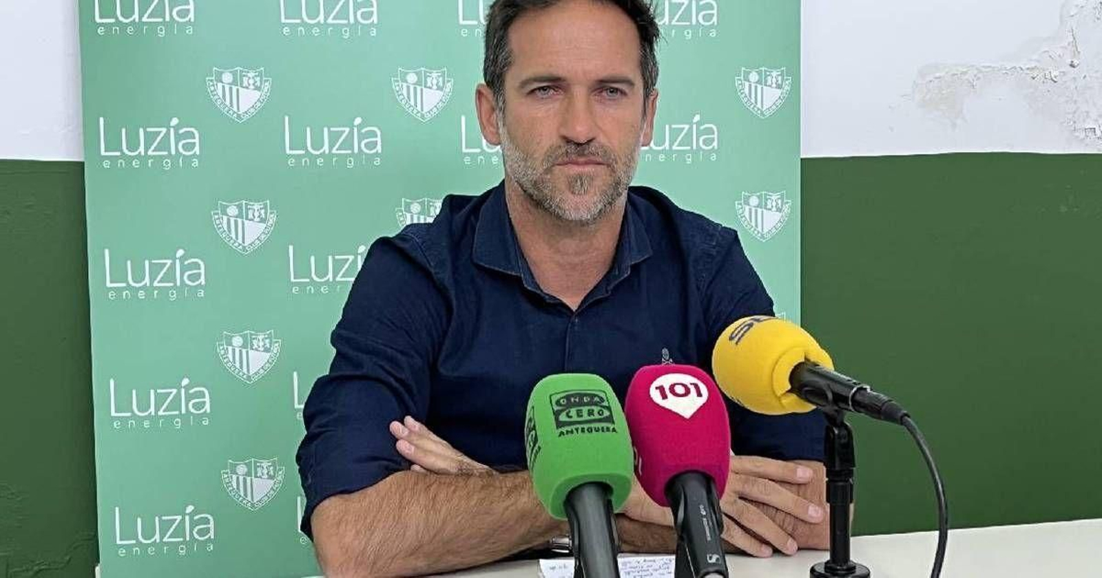 Abel Segovia, en la sala de prensa.