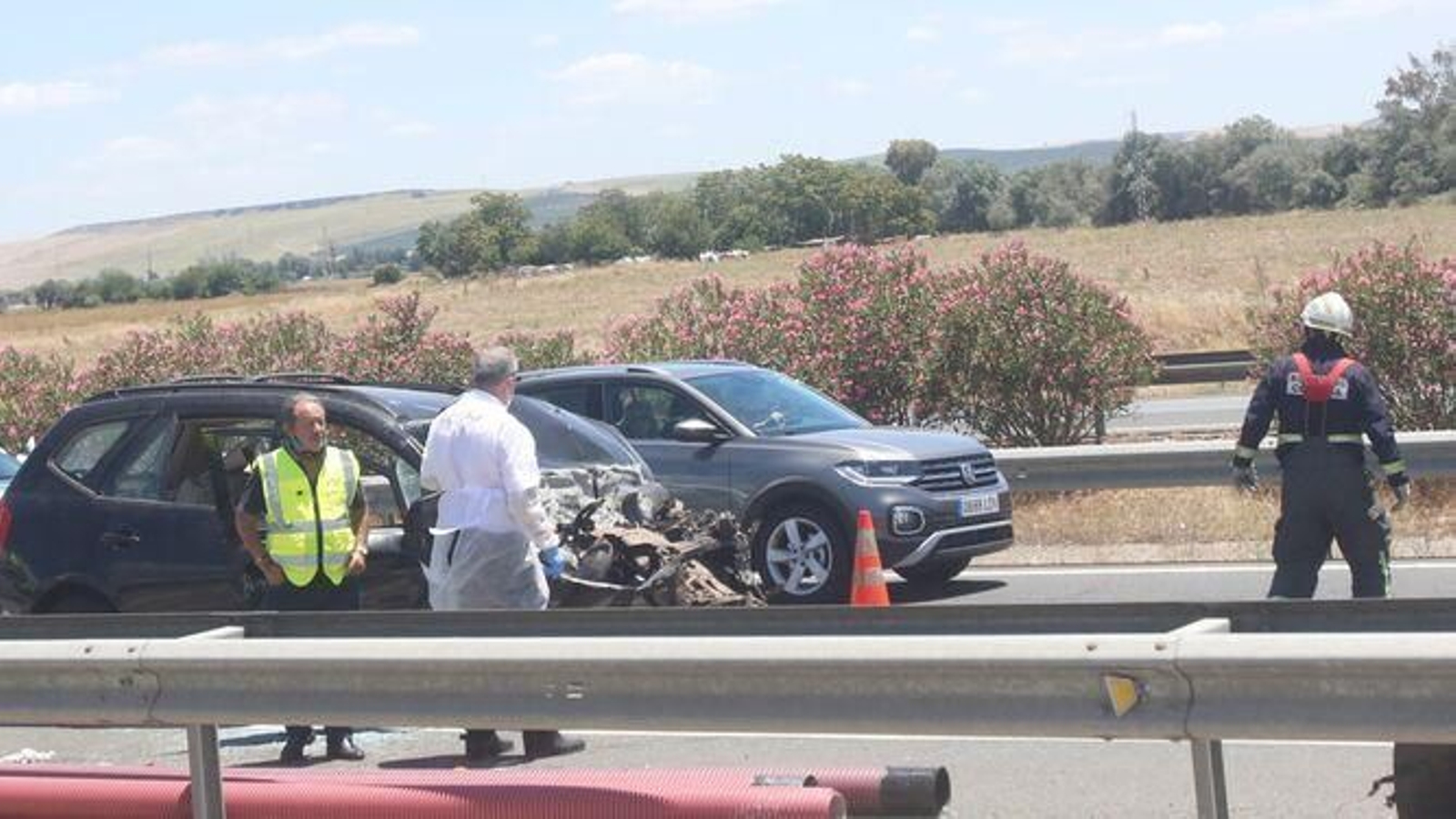 Accidente de la A-4 en el que fallecieron cuatro mujeres el pasado mes de junio.
