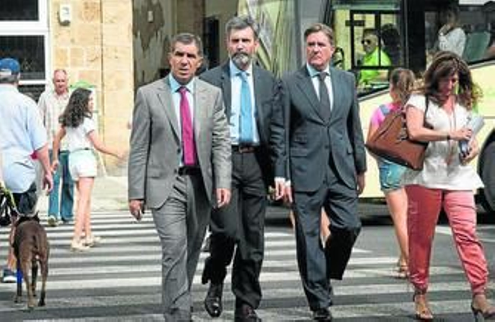 Lorenzo del Río, Carlos Lesmes y Manuel Estrella, antes de la reunión.