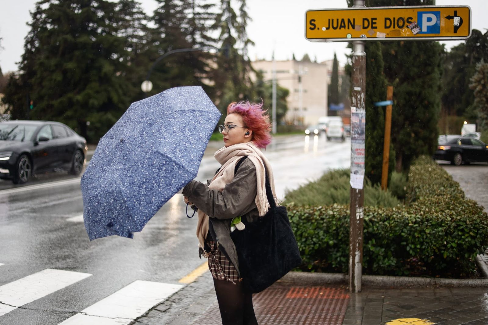 Kristin 'vacía' Granada: las imágenes del paso de la borrasca por la ciudad
