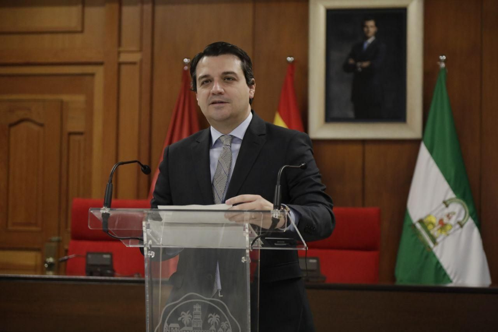 El alcalde de Córdoba, José María Bellido, en la presentación de la candidatura de Córdoba.