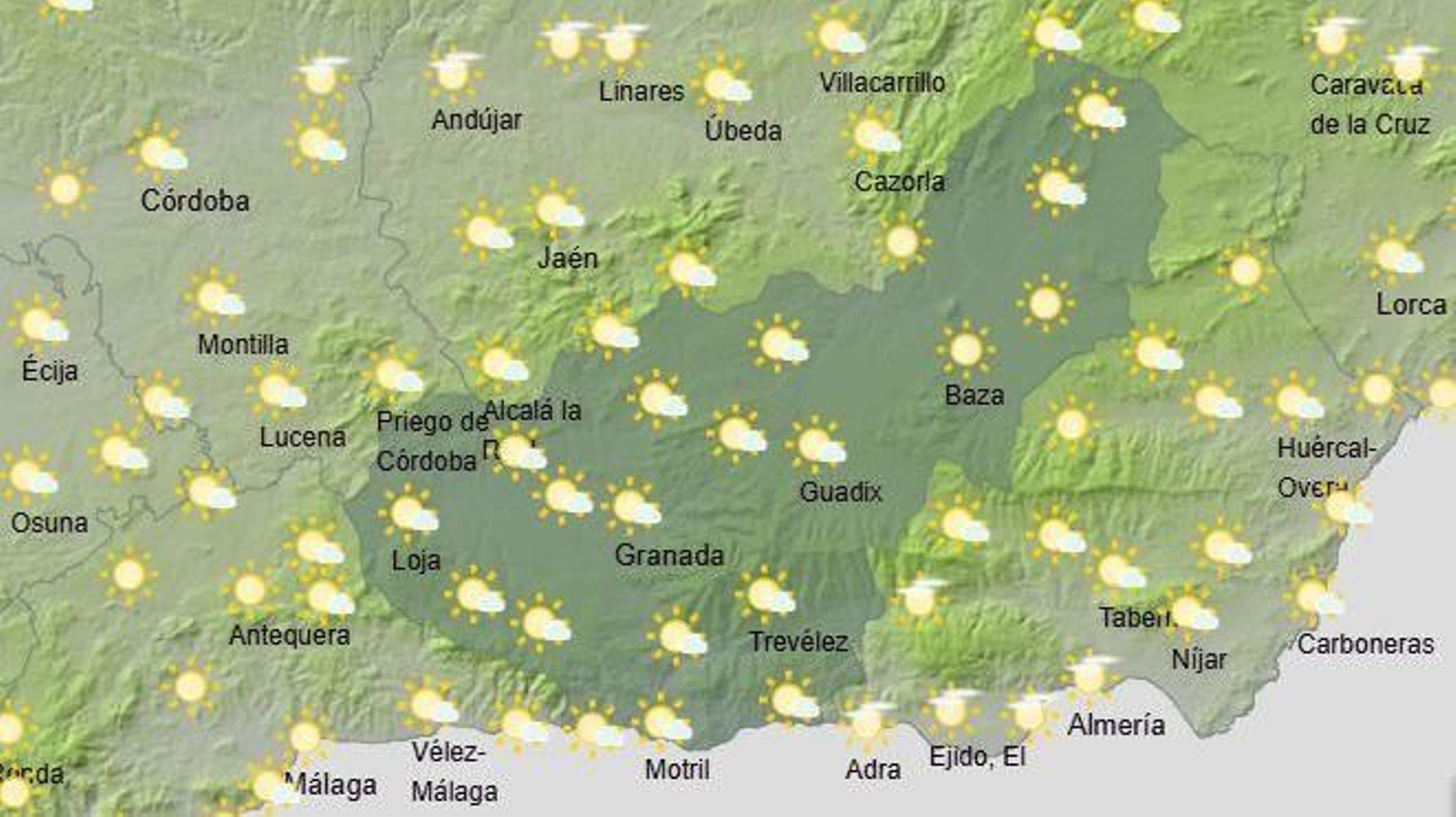 El Tiempo en Granada el 11 de noviembre de 2025