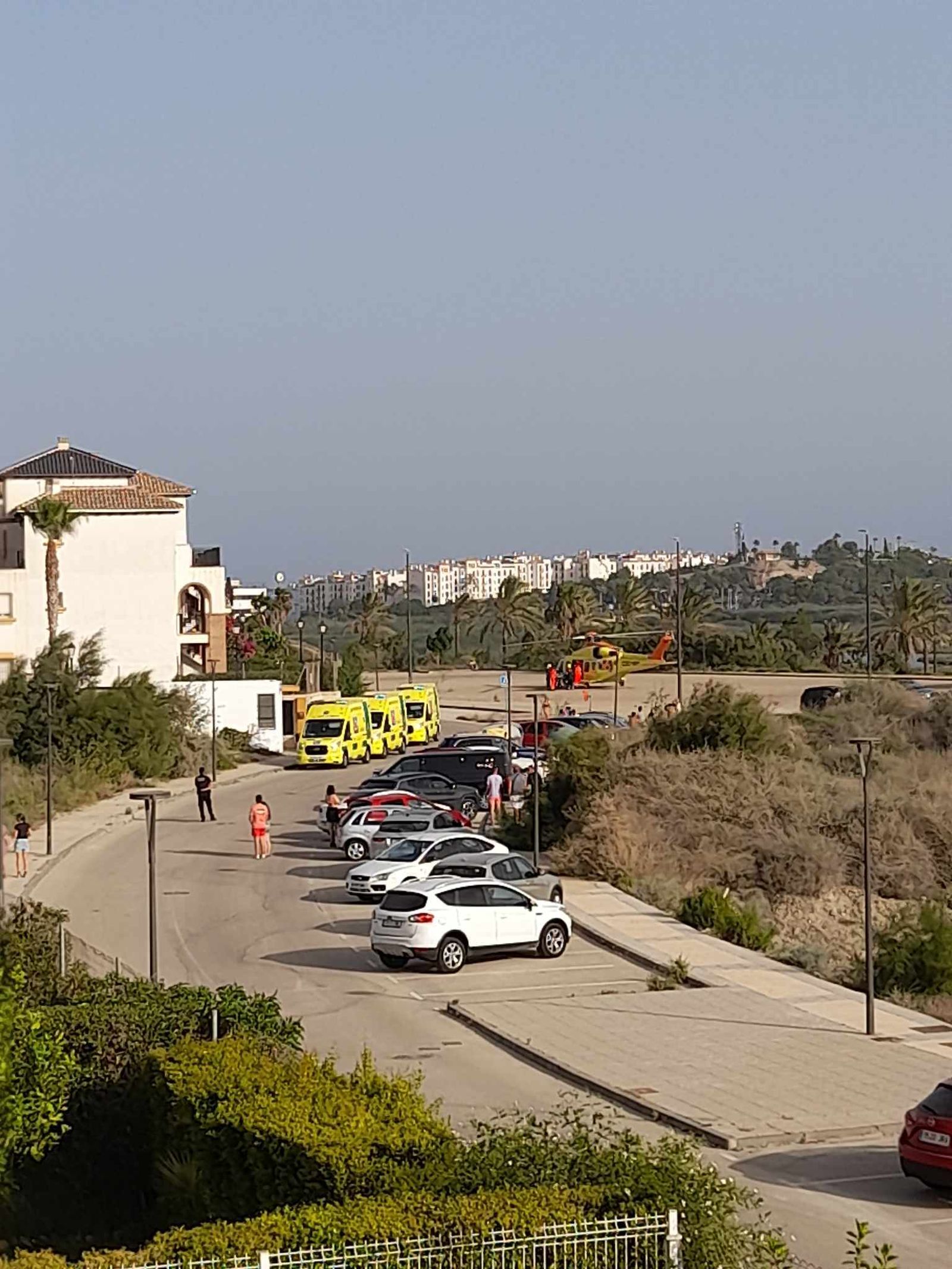 Los heridos fueron evacuados en helicóptero.