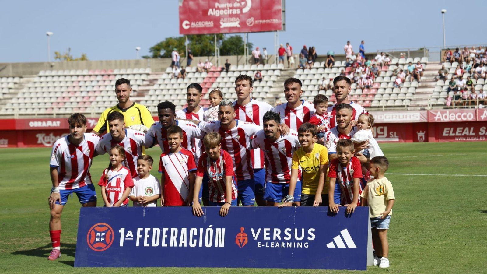 El once del Algeciras ante el Sabadell.