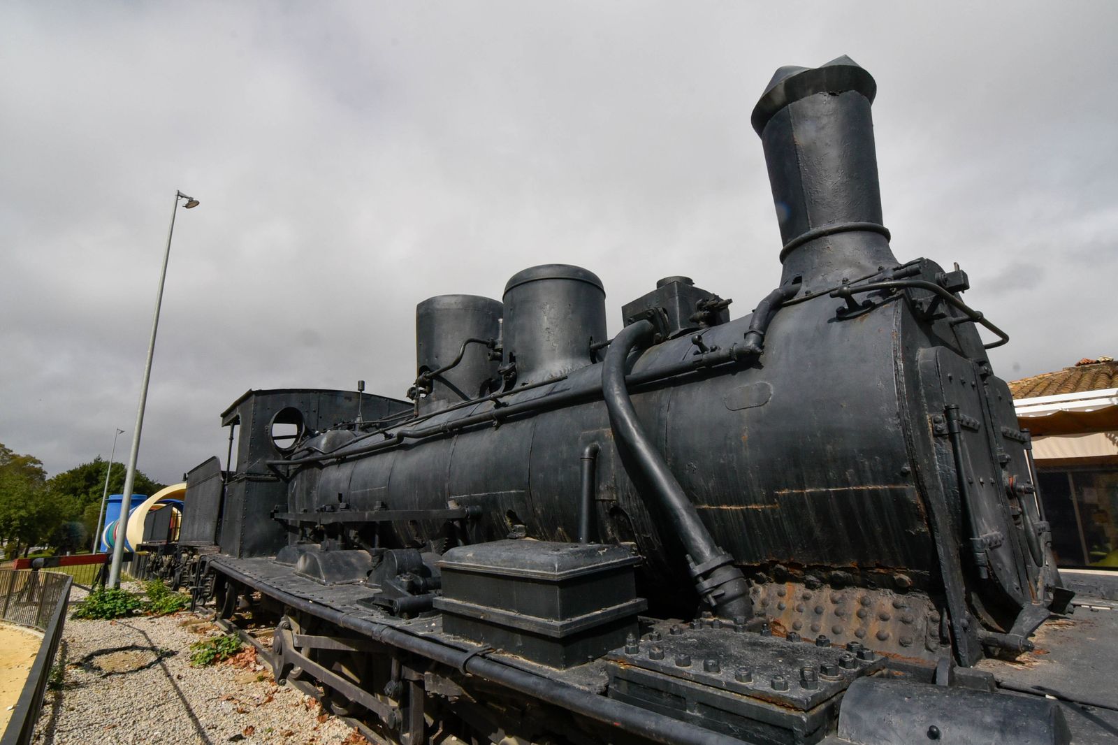 La locomotora expuesta en Los Barrios.