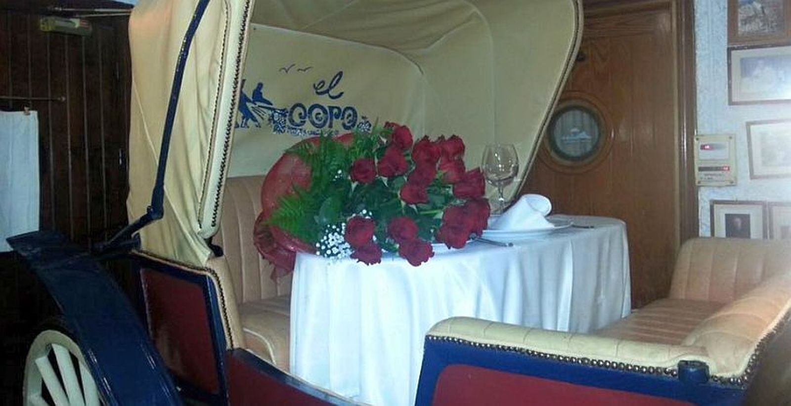 El carruaje de El Copo, decorado para San Valentín.
