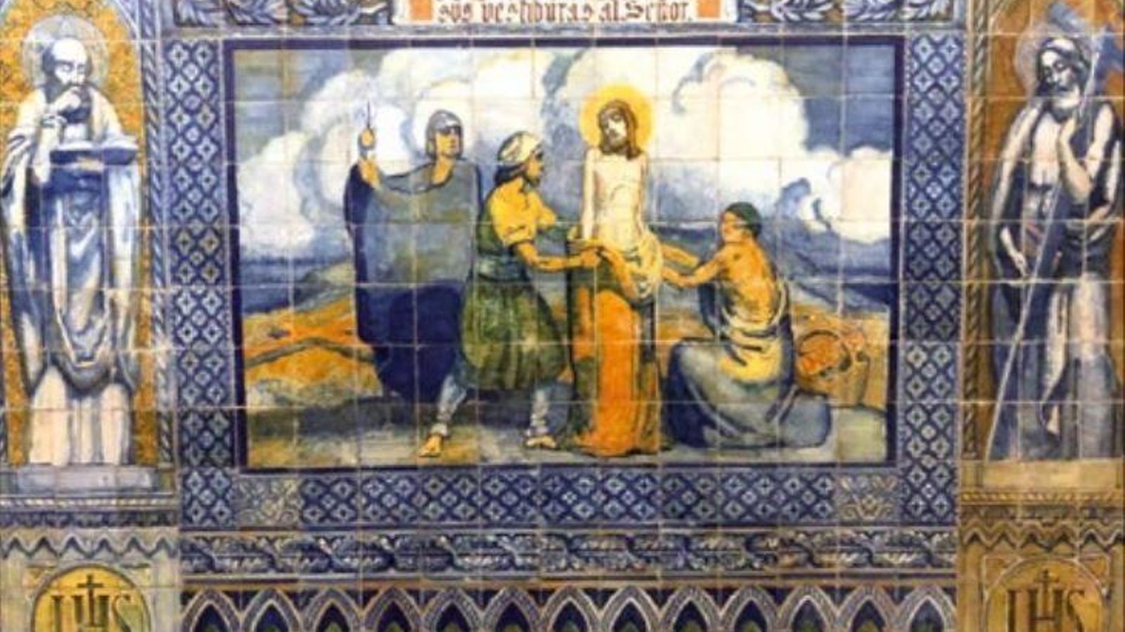 Gustavo Bacarisas, 1928. Detalle decoración cerámica Capilla de los Luises de Sevilla.