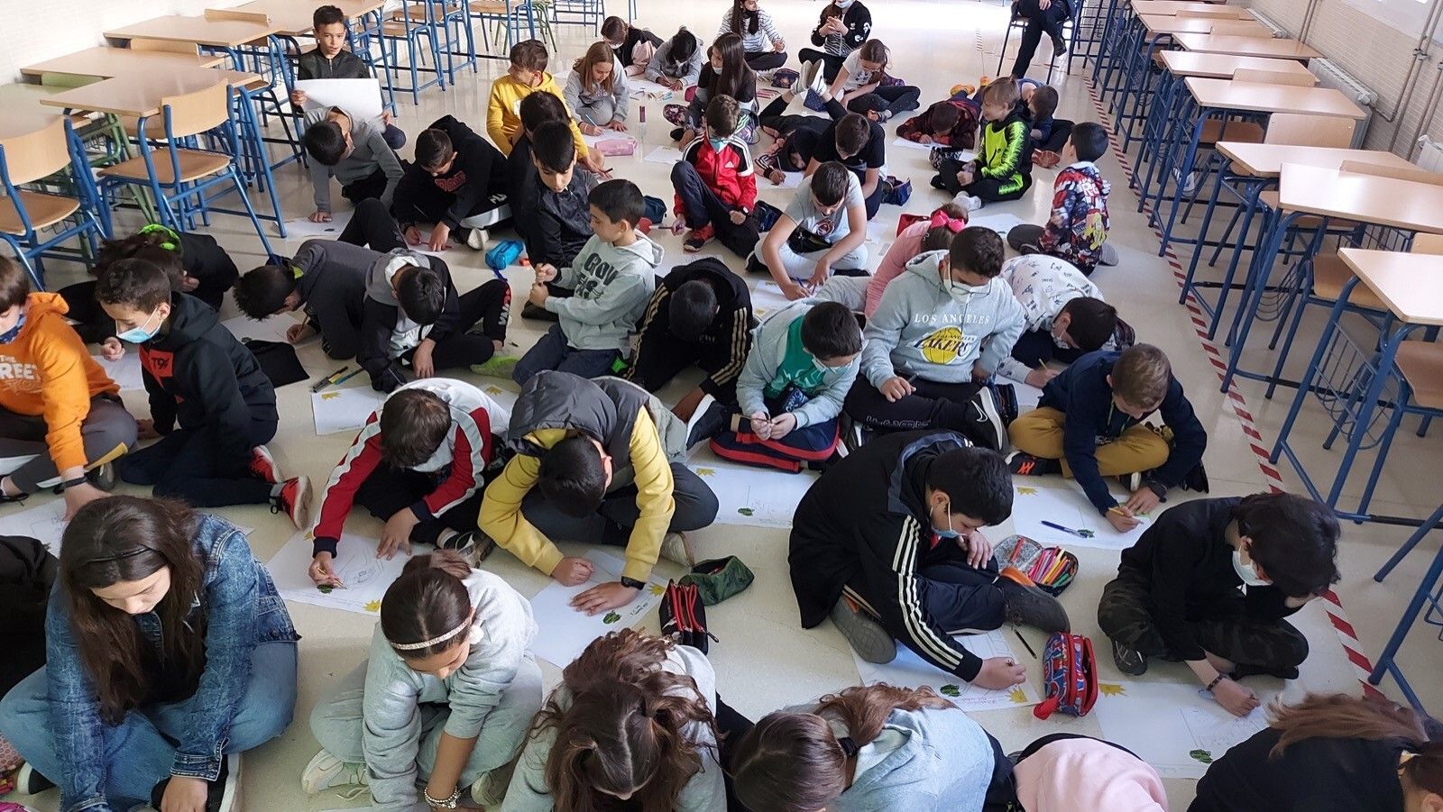 Un grupo de escolares participando en el programa de 'Little architects'