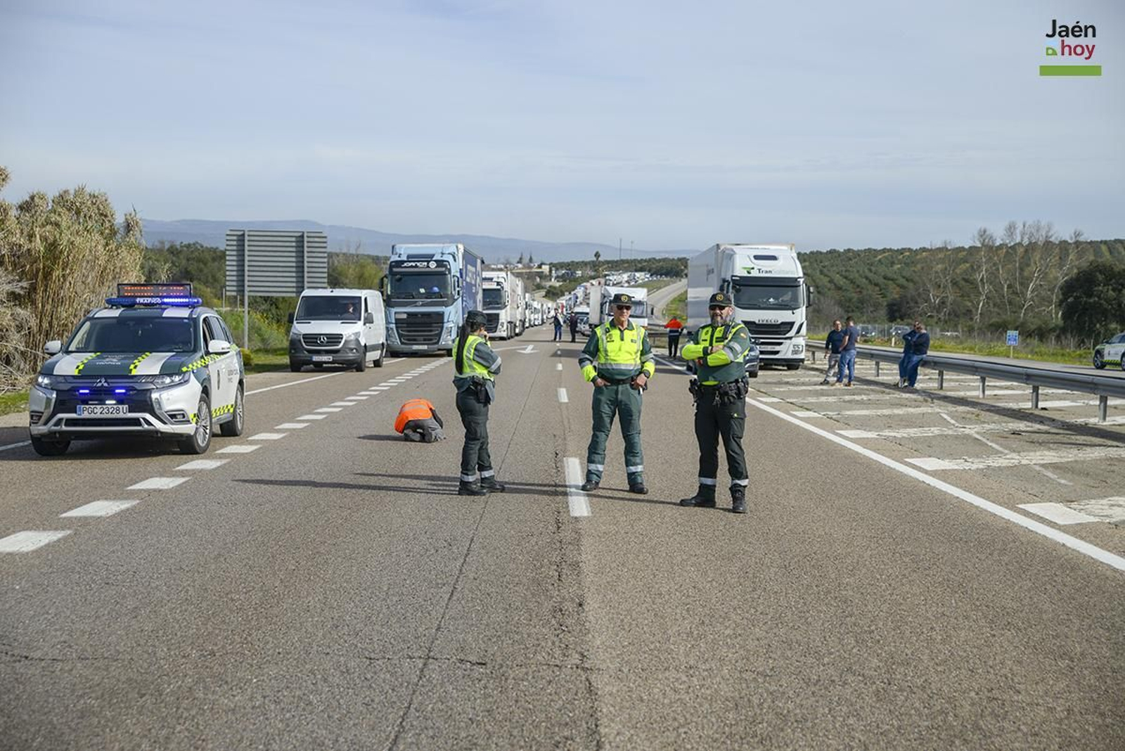 El campo protesta en Jaén por las medidas de la PAC.